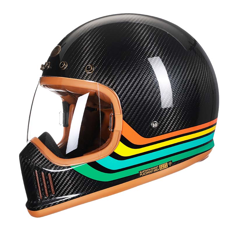 Casque de Moto Intégral en Fibre de Carbone | F389TS - ChicUndStil