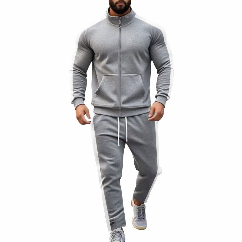 Costume de loisirs sportif pour hommes avec col haut et poches zippées pratiques Chic und Stil
