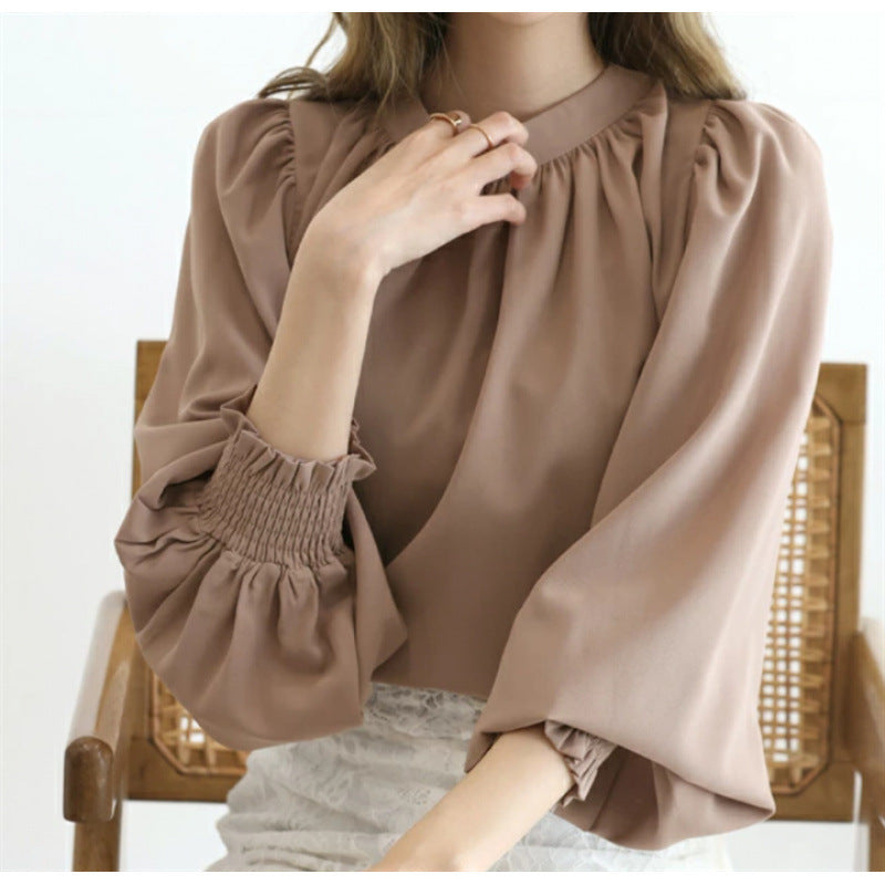 Blouse élégante à manches bouffantes pour femmes Chic und Stil