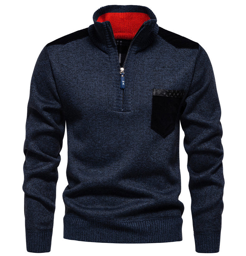 Pull homme avec col montant et accents à la mode Chic und Stil