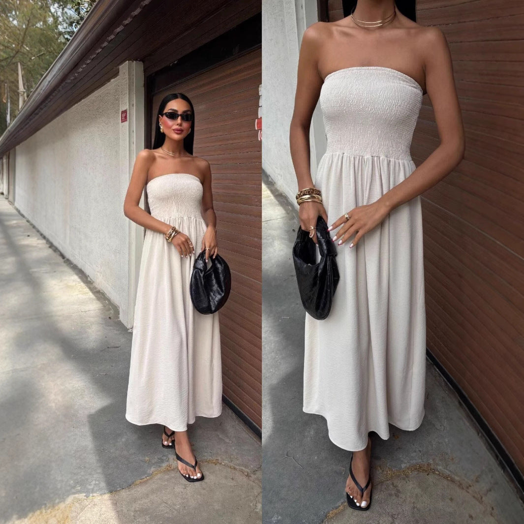 Robe maxi sans épaules Chic und Stil pour dames