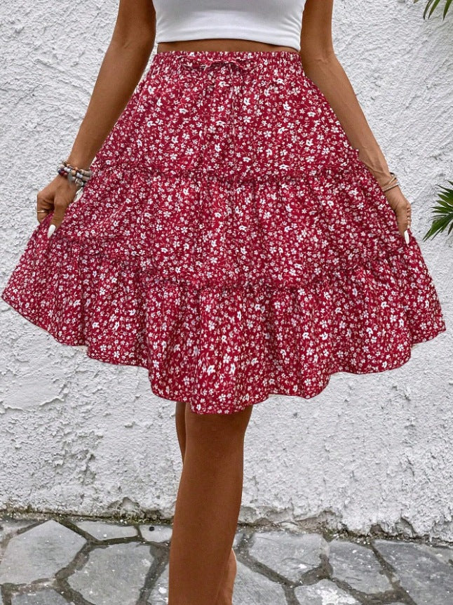Jupe portefeuille aérien pour dames avec détails volants Chic und Stil