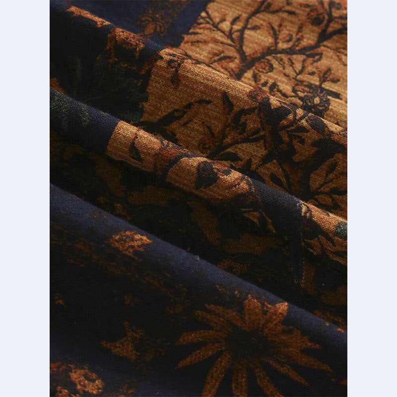 Chemise à manches courtes pour hommes avec design floral et tissu texturé Chic und Stil