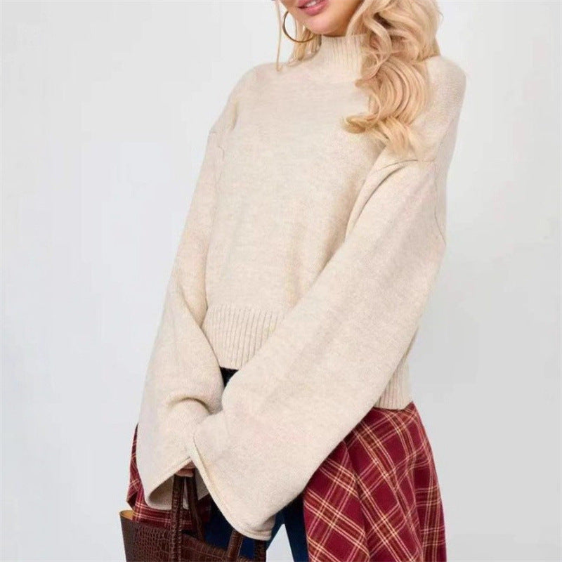 Pull-over en tricot pour femmes avec une coupe décontractée et des manches volumineuses Chic und Stil