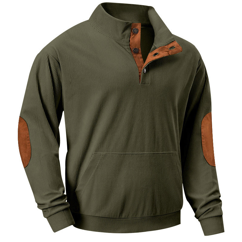 Pull-over en tricot confortable pour hommes avec col moderne et coudières renforcées Chic und Stil