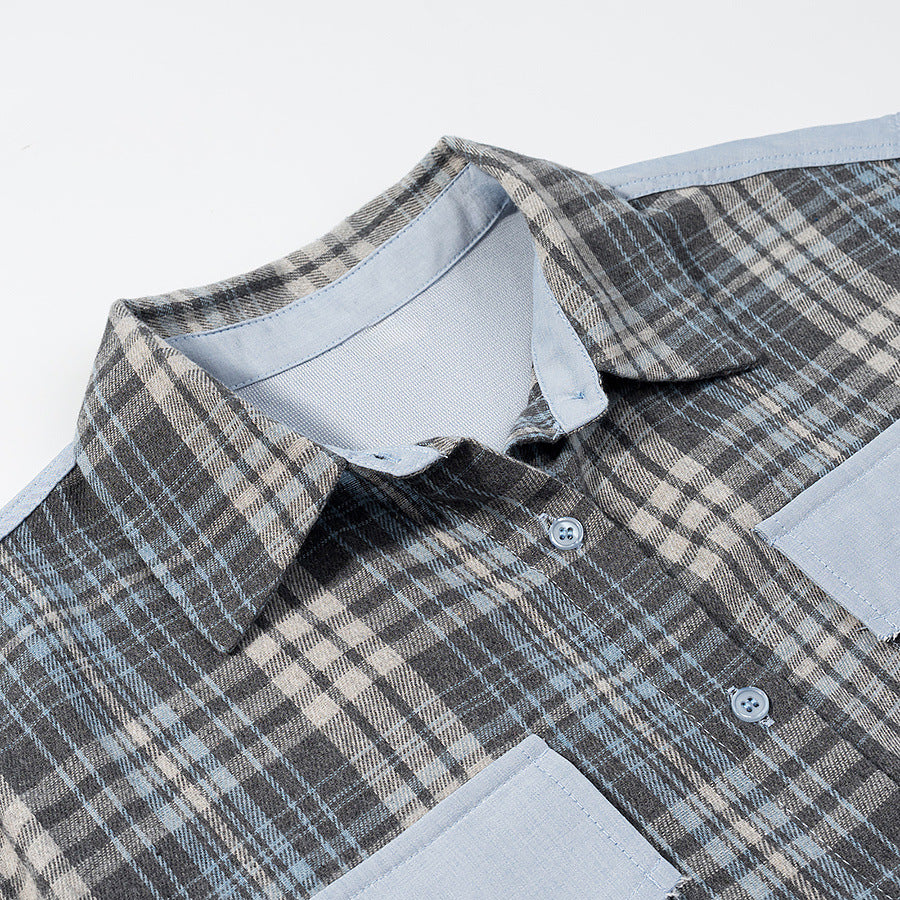 Chemise à carreaux pour dames avec shorts courts Chic und Stil