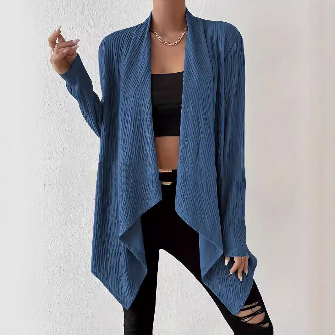 Dame Veste en tricot décontractée avec motif gaufré moderne Chic und Stil