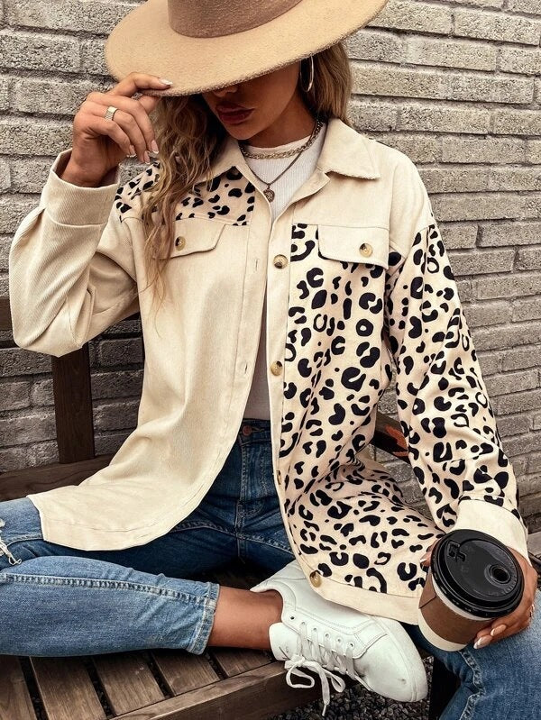 Chemise overshirt léopard pour femmes Chic und Stil