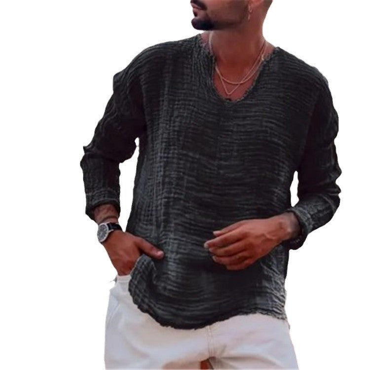 Chemise en lin décontractée pour hommes Chic und Stil