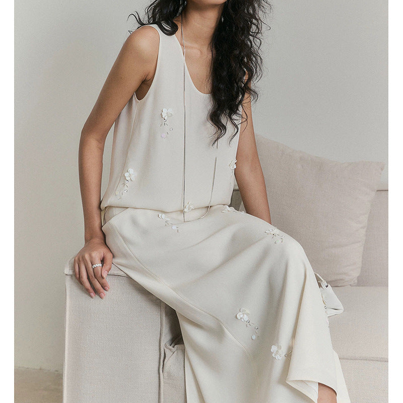 Jupe maxi brodée élégante pour femmes Chic und Stil