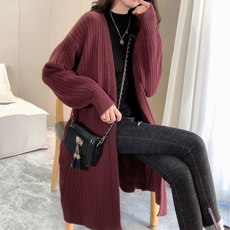 Cardigan à rayures en grosse maille pour femmes avec coupe ouverte et manches longues Chic und Stil