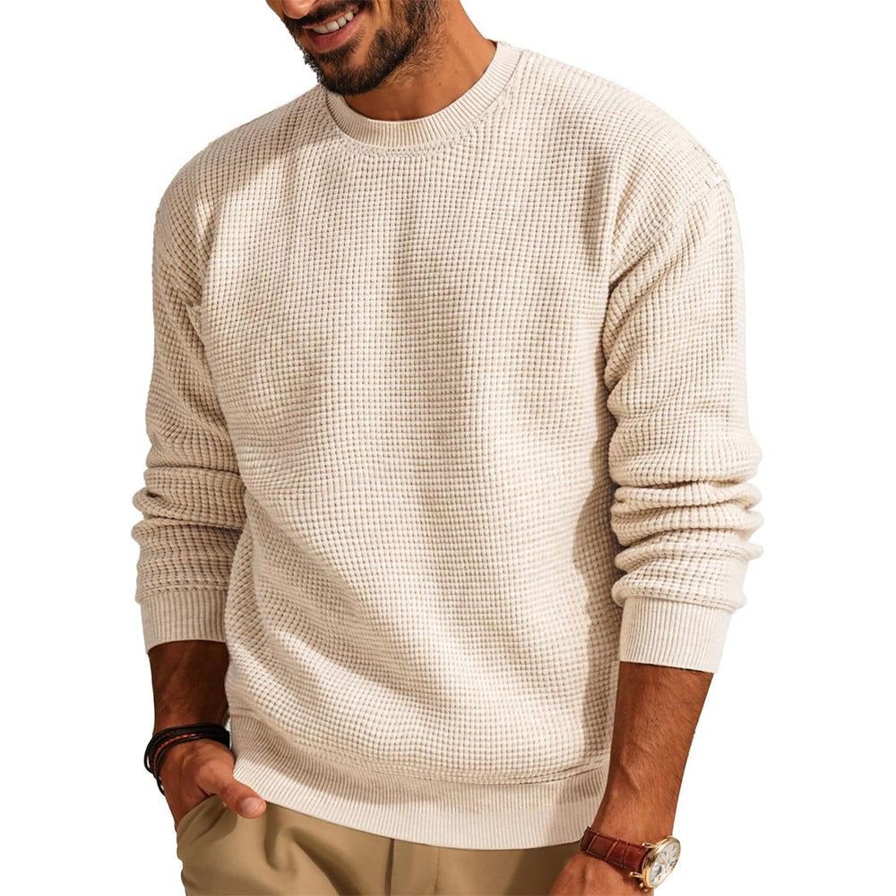 Men Structured Sweatshirt with Round Neck Chic and Style