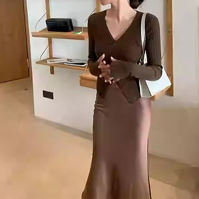 Pull en maille côtelée à dos croisé pour femmes Chic und Stil