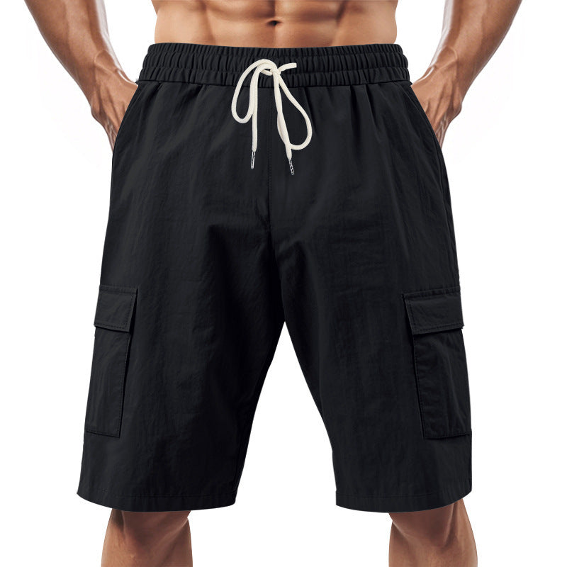 Shorts cargo décontractées pour hommes avec ceinture élastique et poches latérales pratiques Chic und Stil