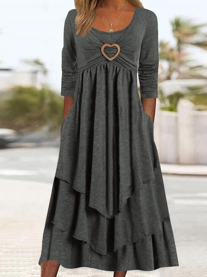 Robe de couche décontractée pour femmes avec détail en forme de cœur et poches Chic und Stil