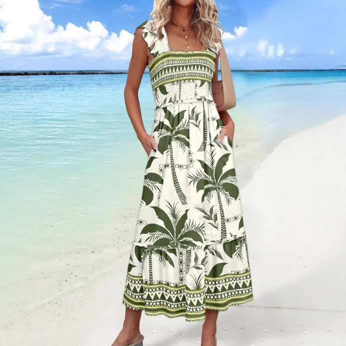 Robe maxi imprimée trop de bohémien pour femmes Chic und Stil