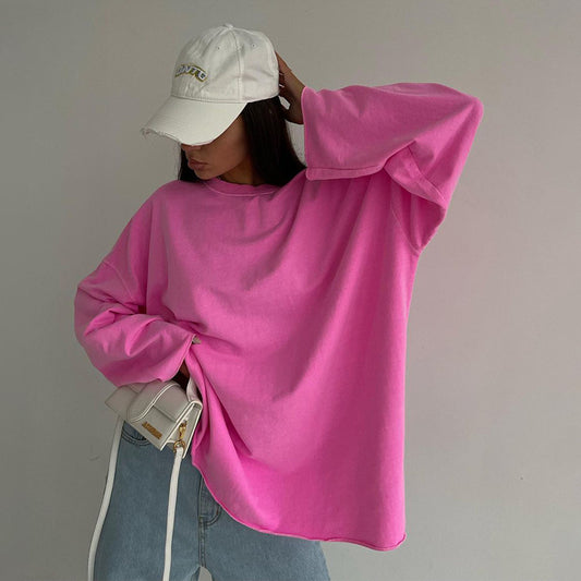 Chemise à manches longues décontractée et oversize pour femmes Chic und Stil