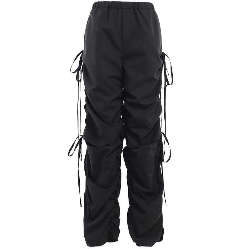 Pantalons de jogging cargo taille haute Chic und Stil pour femmes