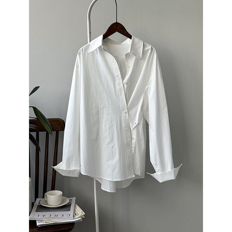 Chemise décontractée surdimensionnée à boutons pour femmes Chic und Stil