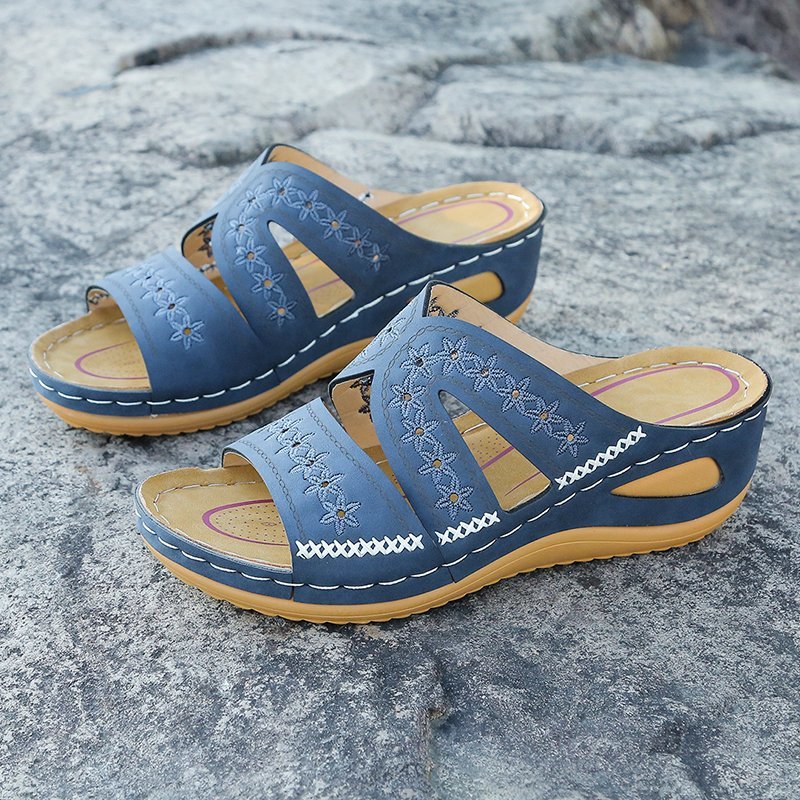Sandales à glissière améliorant le confort pour femmes Chic und Stil