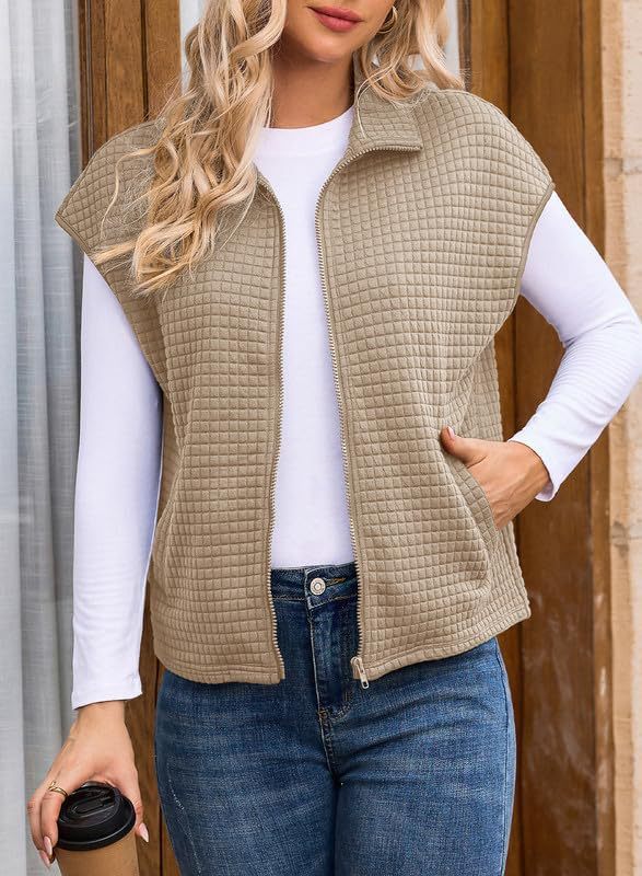 Gilet matelassé pour femmes avec fermeture éclair pratique et poches latérales Chic und Stil