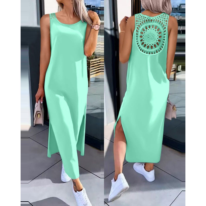 Robe Maxi dos en crochet Chic und Stil