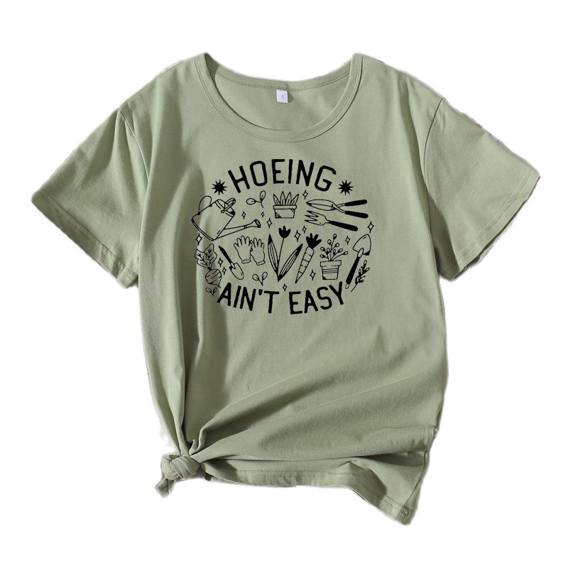 T-shirt humor de jardin décontracté pour dames Chic und Stil