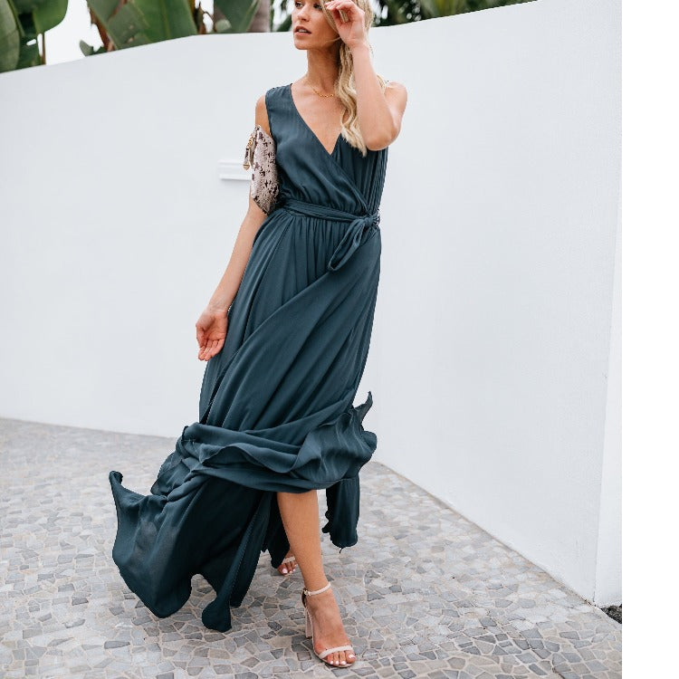 Dames Élégante Robe Maxi Chic und Stil
