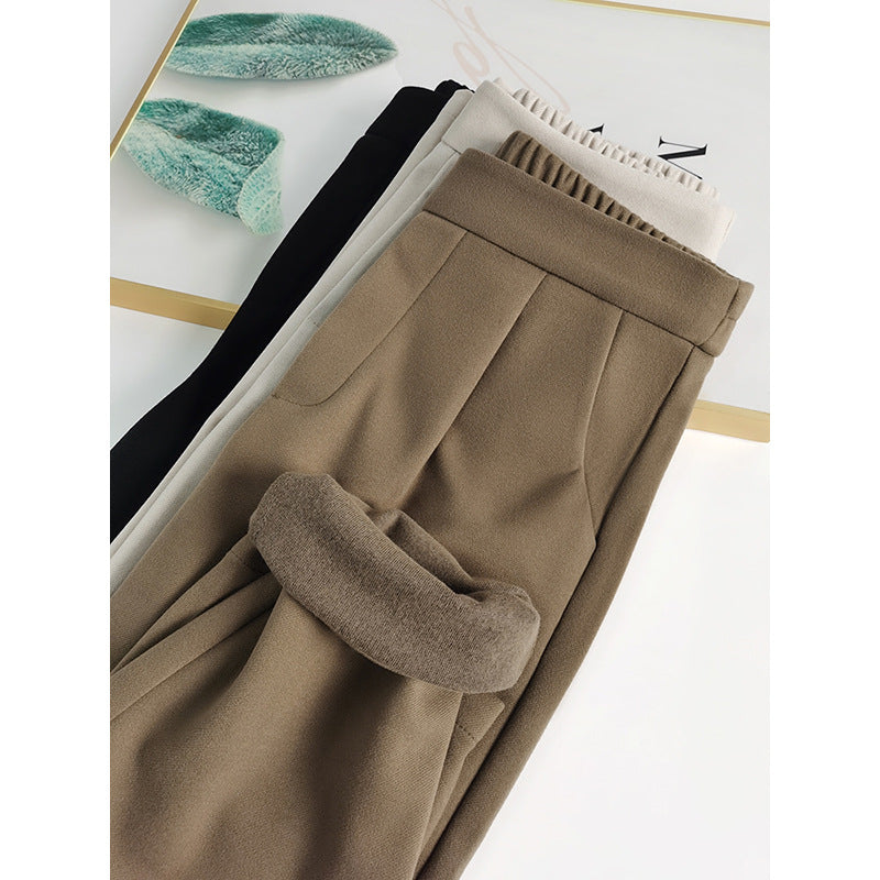 Pantalons taille haute plissés pour femmes Chic und Stil