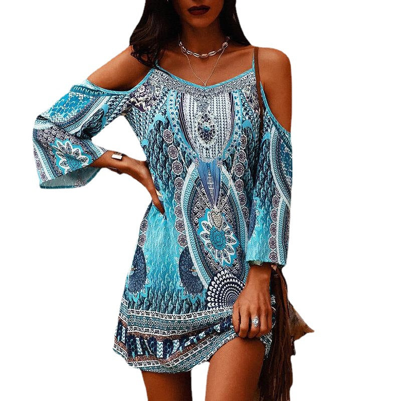 Robe Femme Bohème Épaules Nues Chic und Stil