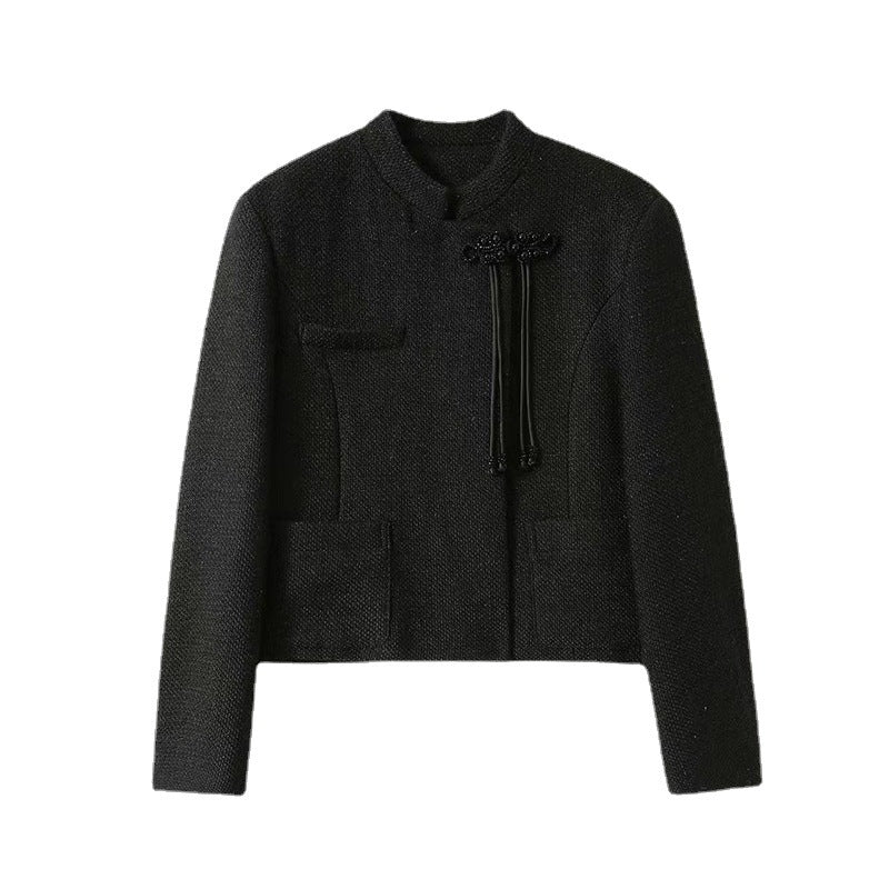 Veste pour femme à col mandarin texturé Chic und Stil