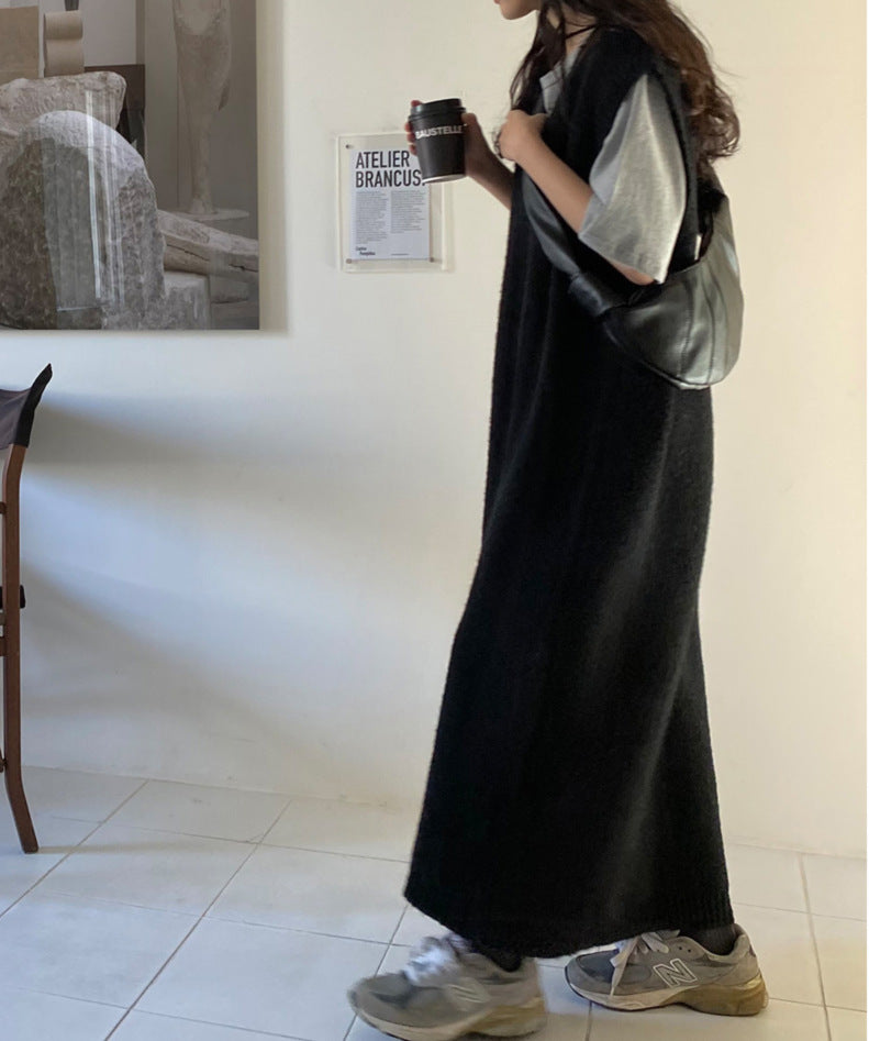 Robe maxi en tricot confortable Chic und Stil pour femmes