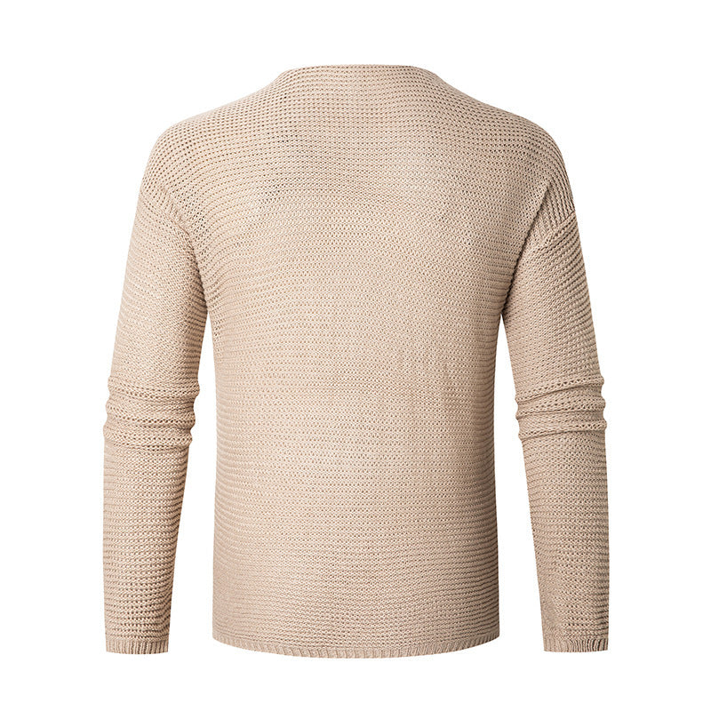 Pull-over en tricot à col V pour hommes en matériau respirant Chic und Stil
