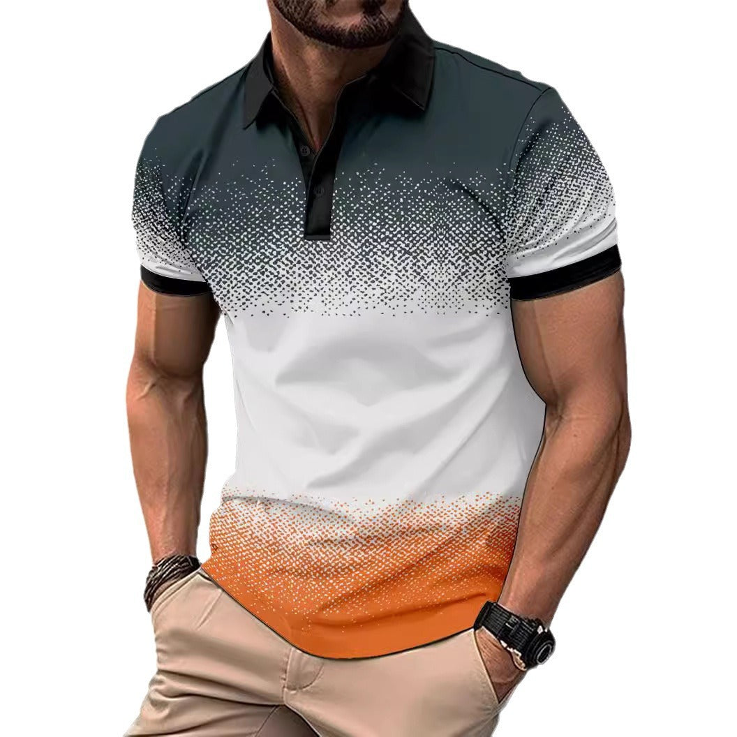 Chemise Polo Dynamique Dégradé pour Hommes Chic und Stil