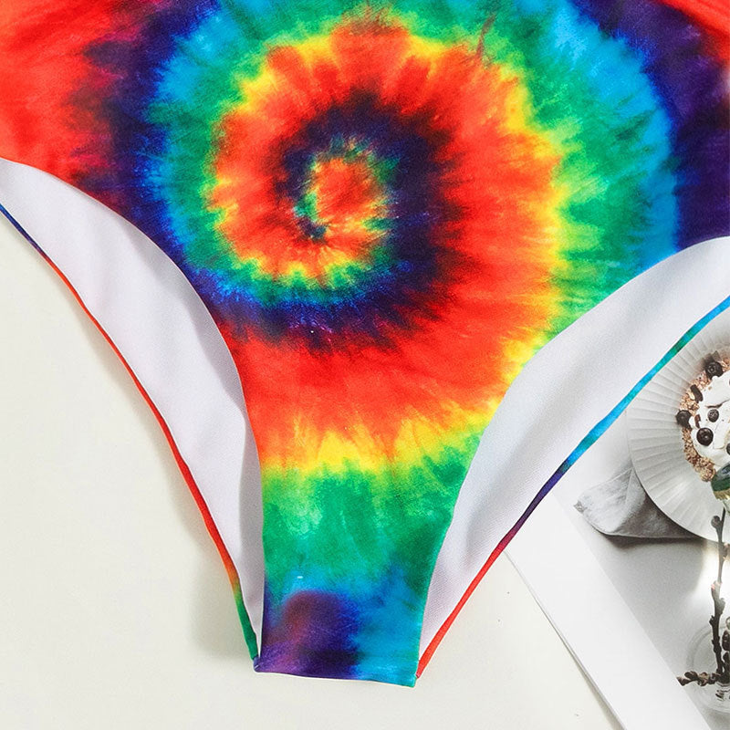 Dames Batik Taille haute Bikini Set Chic und Stil