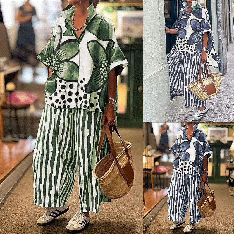 Chemisier tunique floral artistique pour femmes Chic und Stil