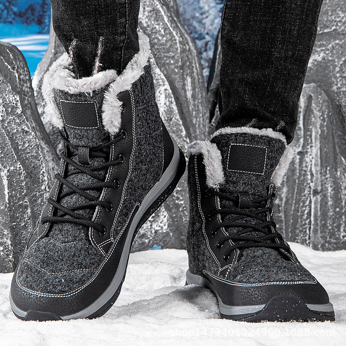 Bottes d'hiver pour femmes avec doublure en polaire isolante et semelle antidérapante Chic und Stil