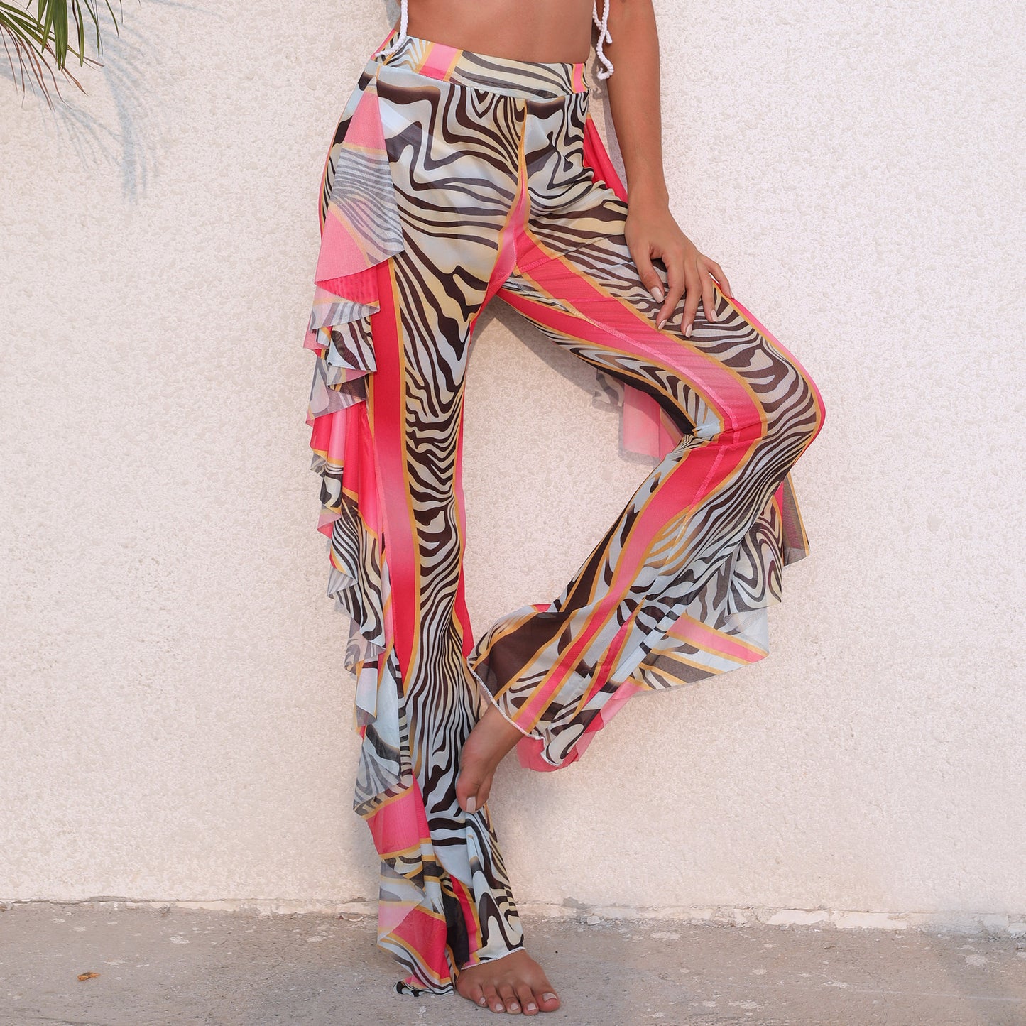 Dame Pantalon de plage large stylé Chic und Stil