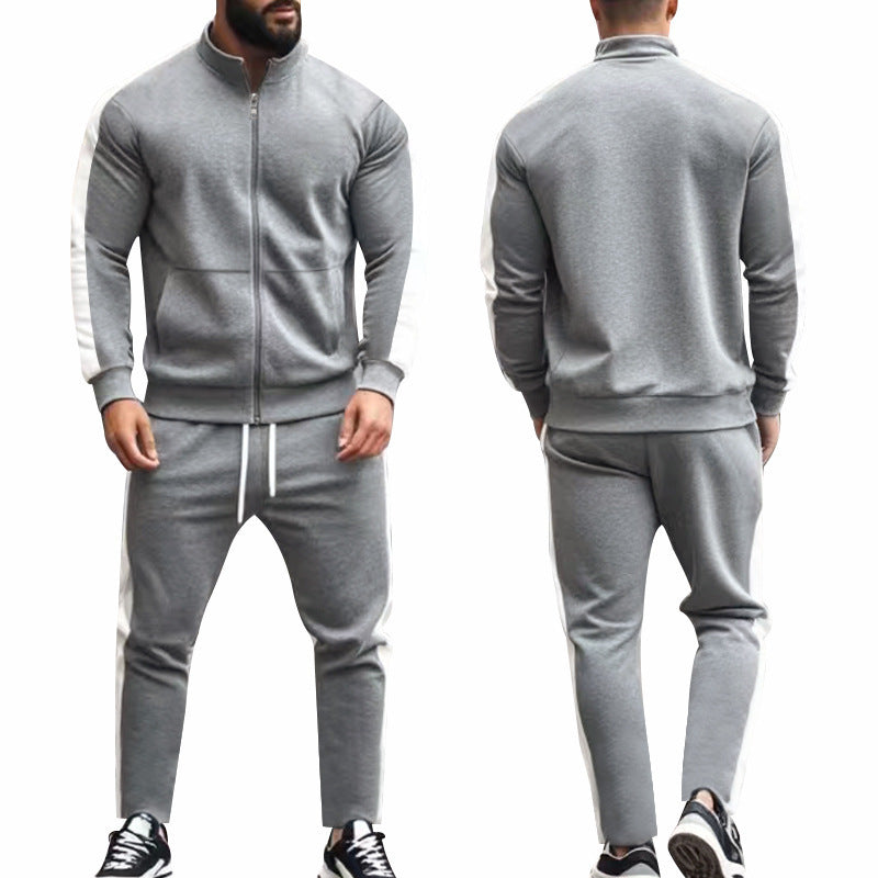 Costume de loisirs sportif pour hommes avec col haut et poches zippées pratiques Chic und Stil
