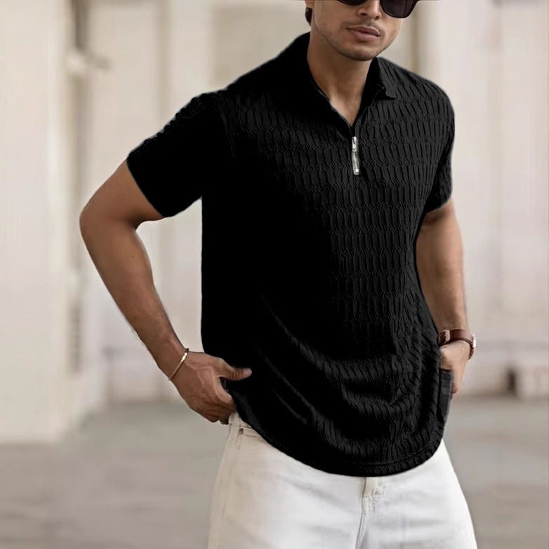 Hommes Polo en Structure Chic und Stil