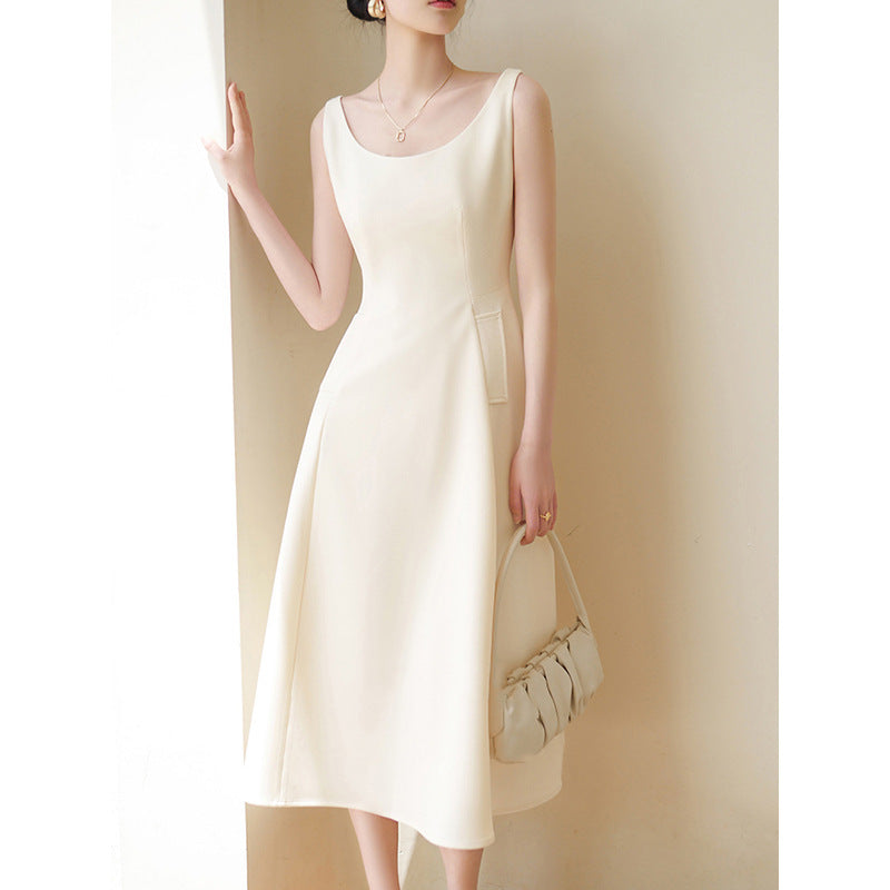 Robe midi femme en A avec silhouette classique Chic und Stil