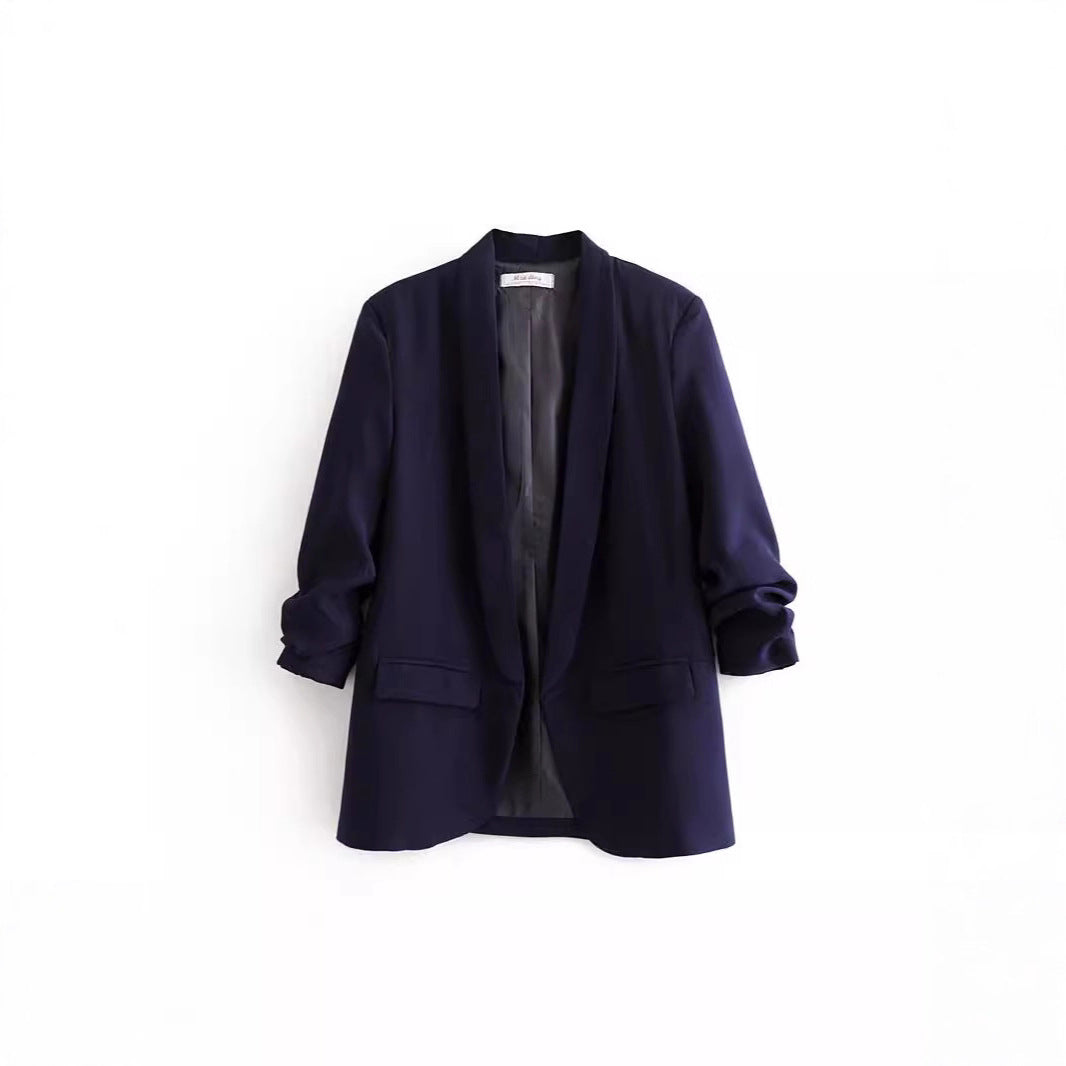 Blazer élégant pour femmes avec des manches retroussées et des poches pratiques Chic und Stil