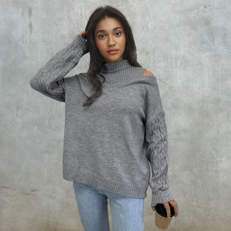 Pull femmes à manches dénudées et motif en torsades Chic und Stil