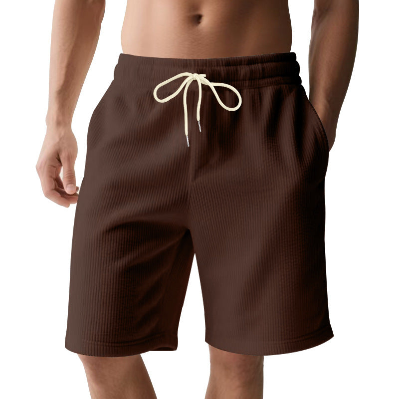 Shorts de sport pour hommes respirants avec taille élastique et cordon de serrage Chic und Stil