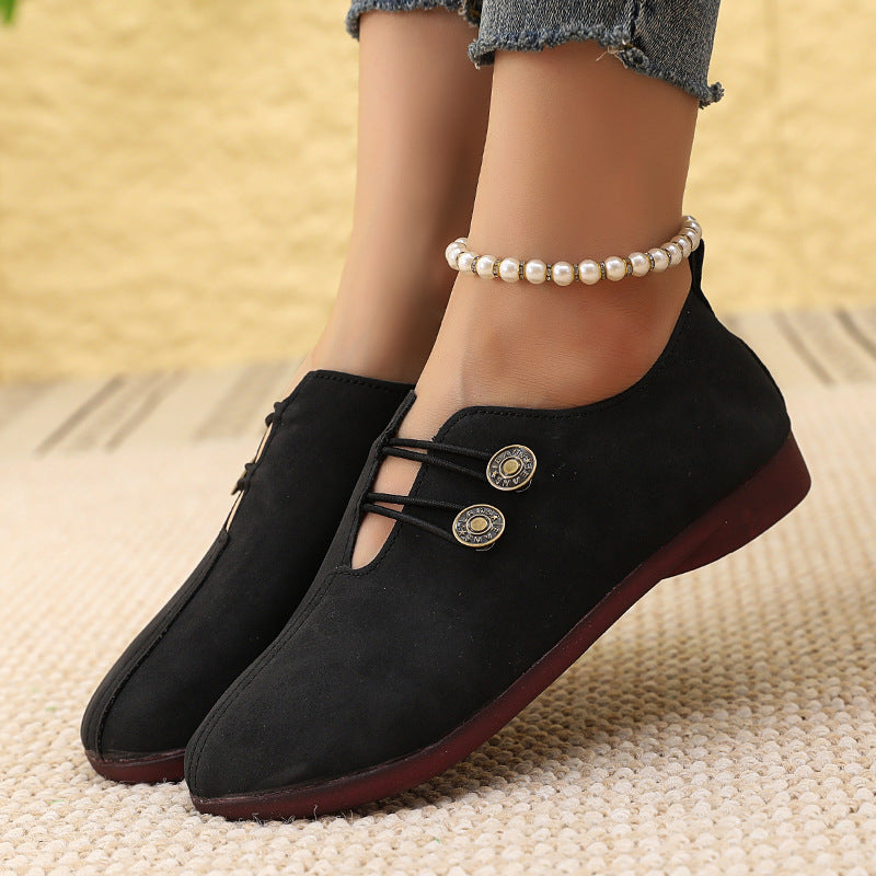 Chaussures à enfiler lacées en daim pour femmes Chic und Stil