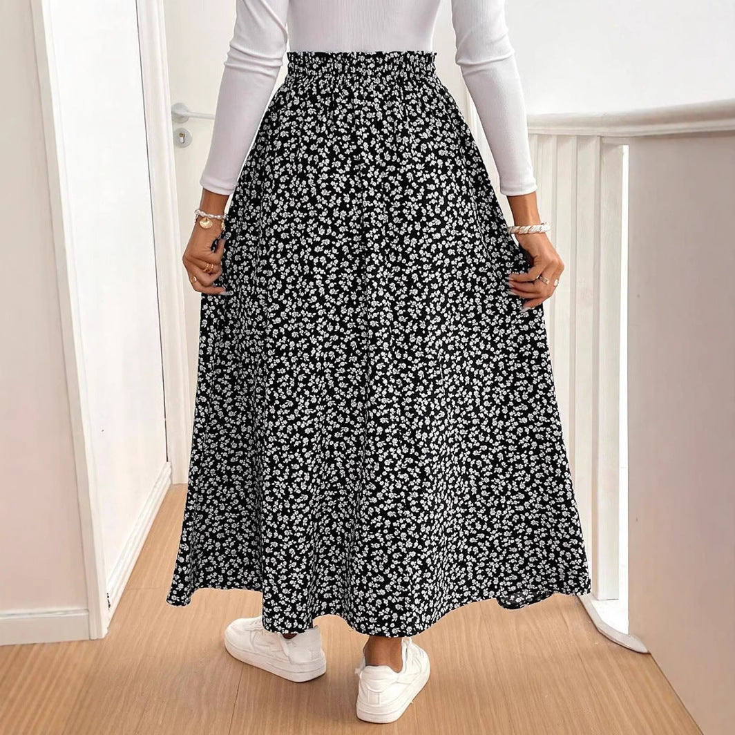 Jupe maxi femme avec motif floral et fente latérale Chic und Stil