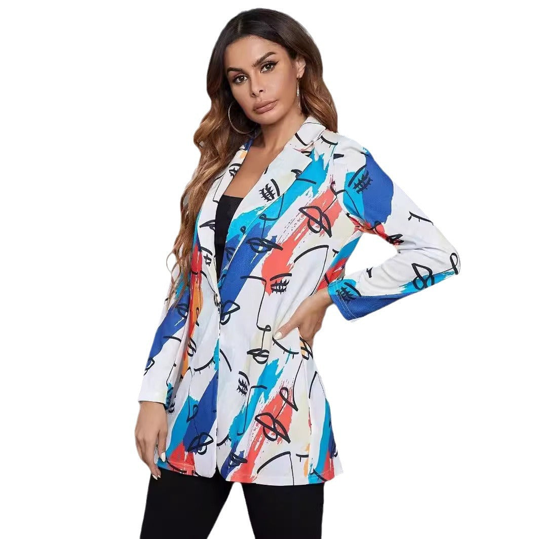 Blazer pour femmes avec imprimé artistique et coupe moderne Chic und Stil