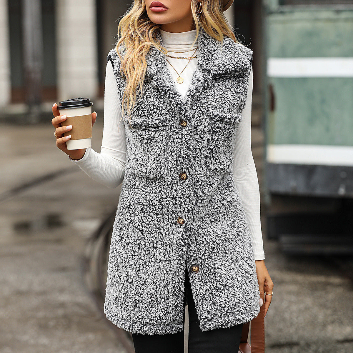 Dames gilet douillet Chic und Stil
