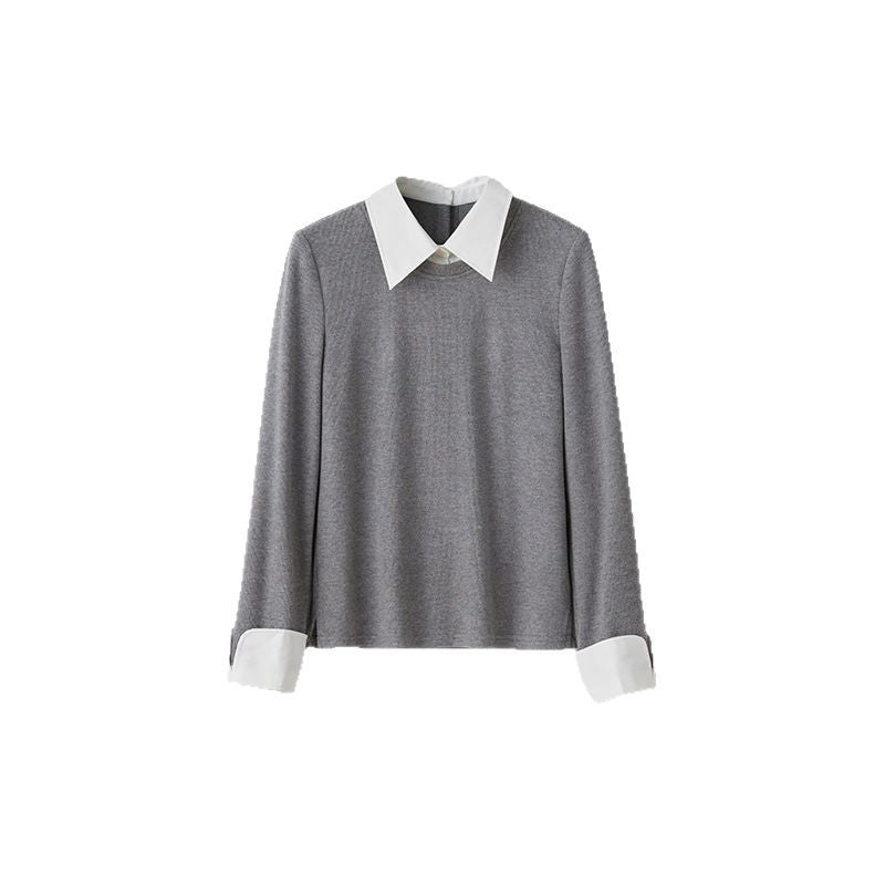 Pull superposé pour femmes avec col contrasté Chic und Stil