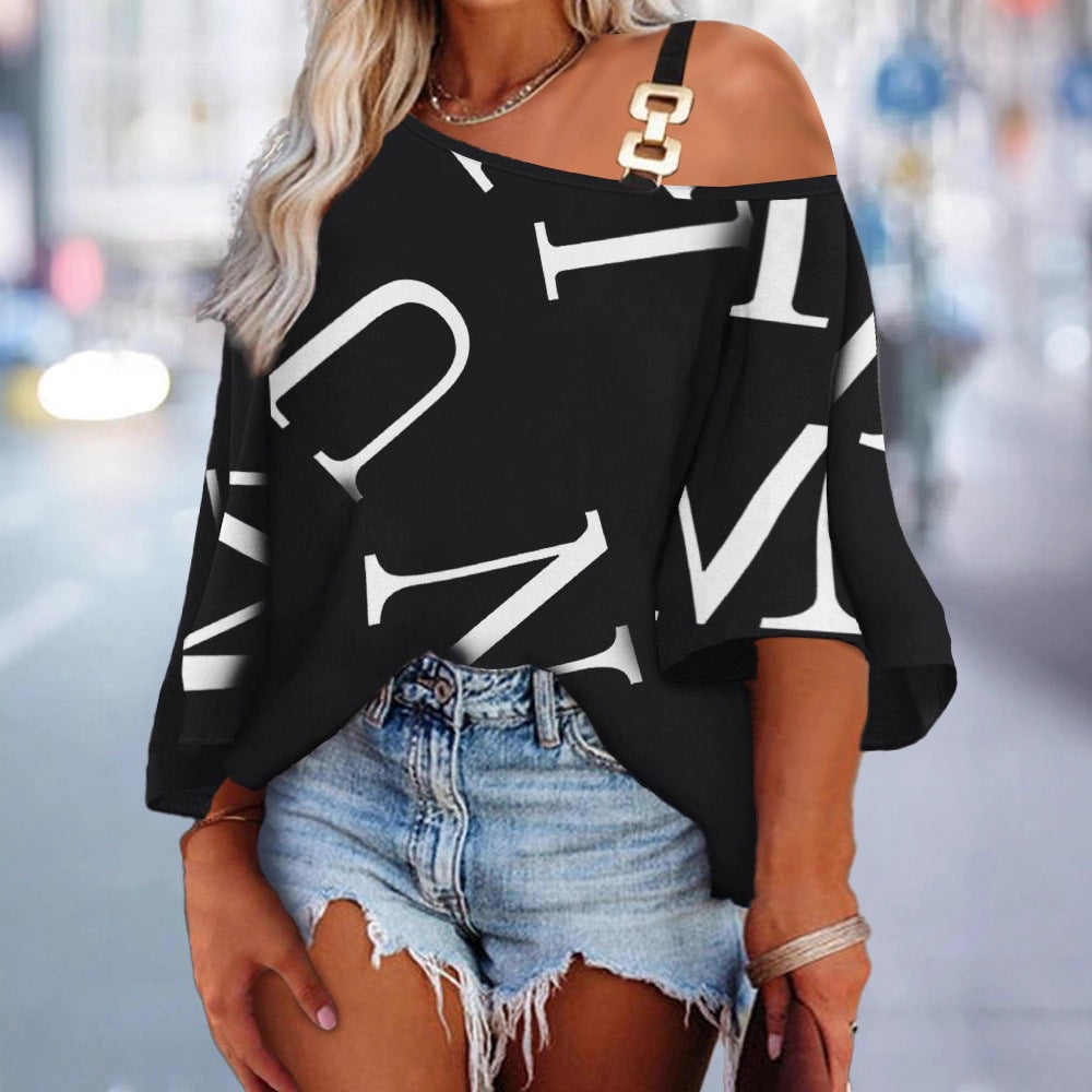 Chemisier oversize pour femmes avec un design graphique original Chic und Stil